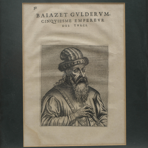 Baiazet Gvldervm, Cinqviesme Emperevr des Tvrcs - I. Bayezid - 17. Yüzyıl Bakır Gravür