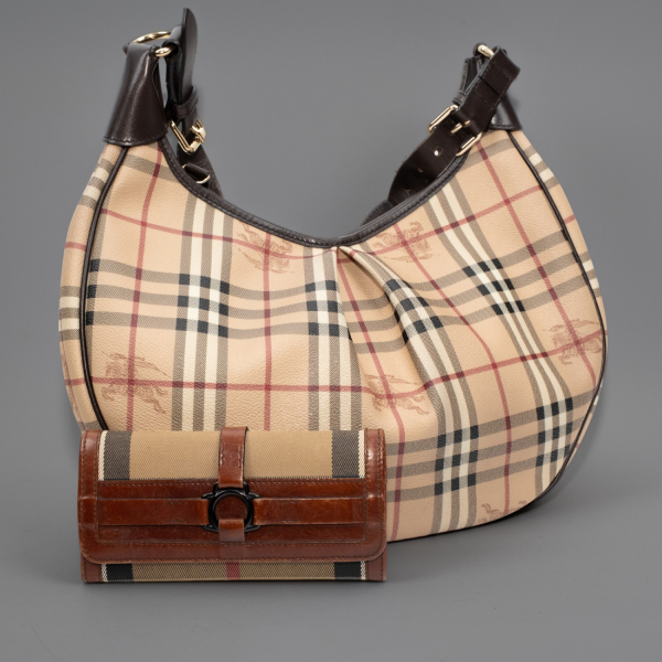 Burberry Haymarket Check Rydal Hobo - Kol Çantası & Cüzdan